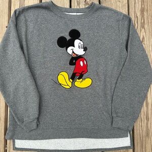 Disney mickey mouse grey crewneck sweatshirt